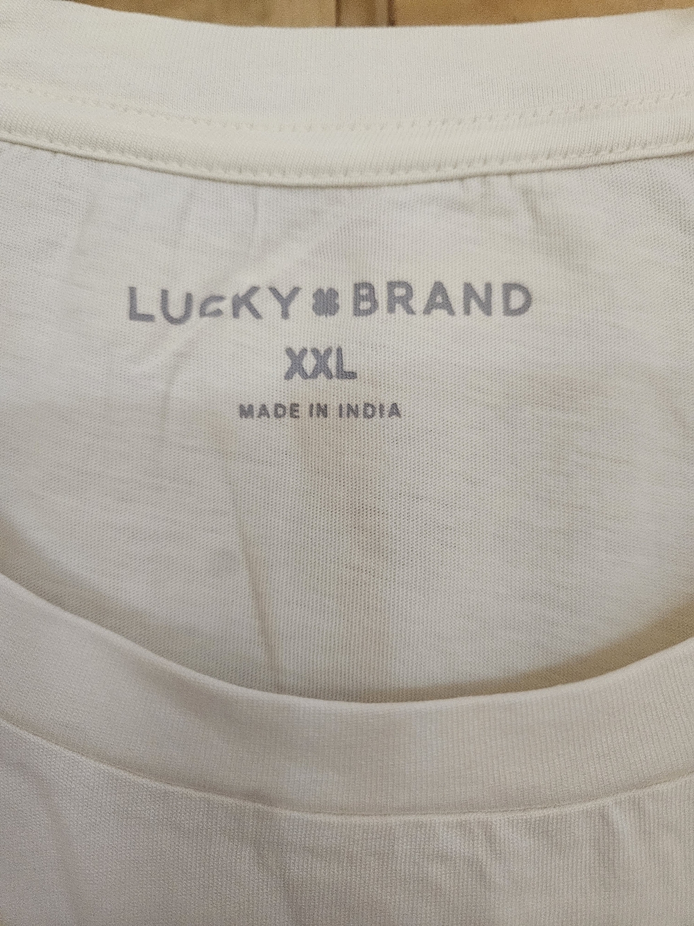 Lucky Brand Cream Tee with Floral Cross-Stitch Motif - Picture 2 of 3